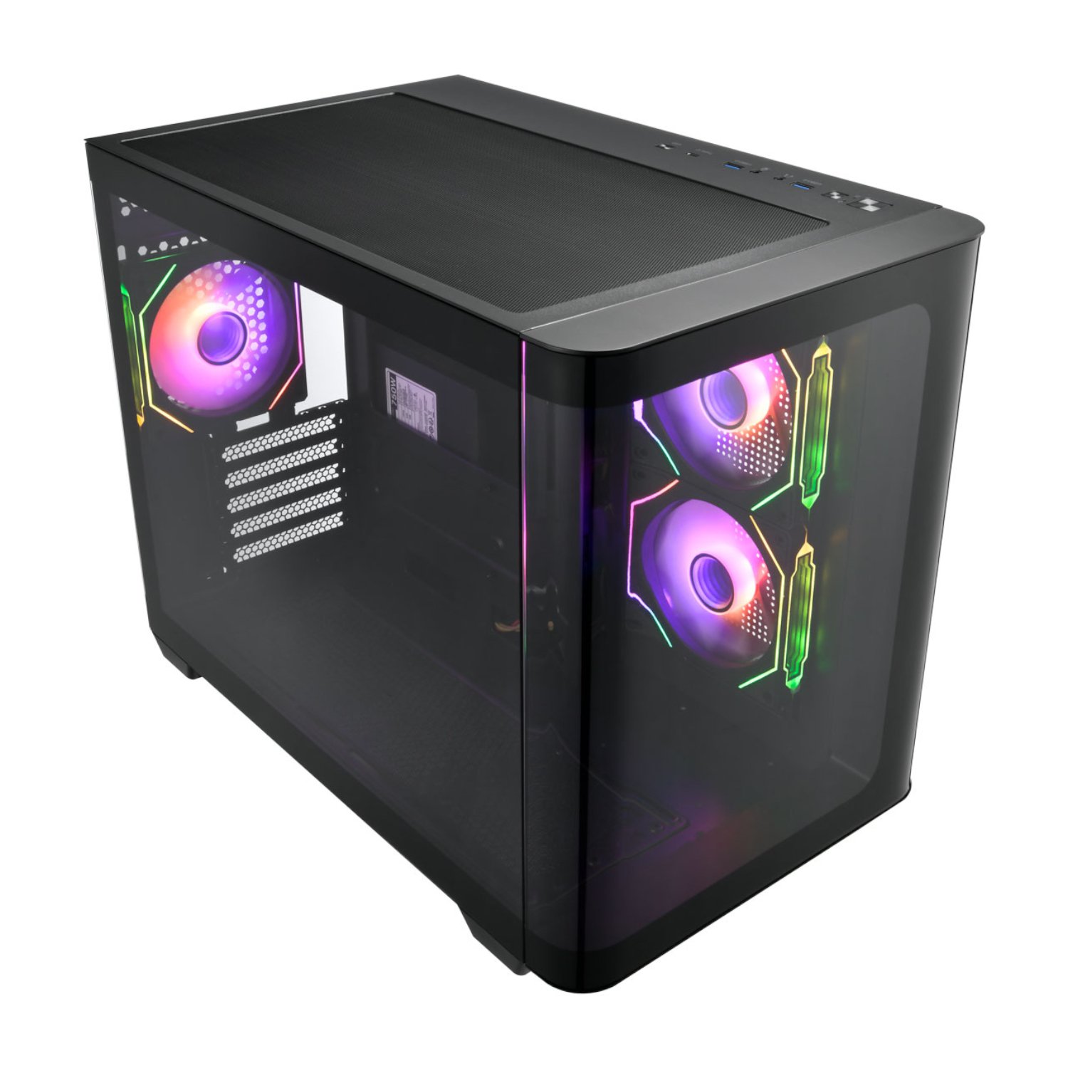 FSP S380 ARGB M-ATX Mid Tower Gaming Chassis – Black FSP S380 ARGB M-ATX Mid Tower Gaming Chassis – Black