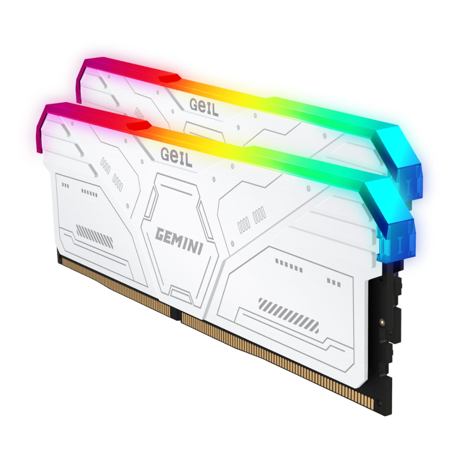 GeiL Gemini RGB 32GB KIT(2X16GB) 6000MHz DDR5 Desktop Gaming Memory – White GeiL Gemini RGB 32GB KIT(2X16GB) 6000MHz DDR5 Desktop Gaming Memory – White