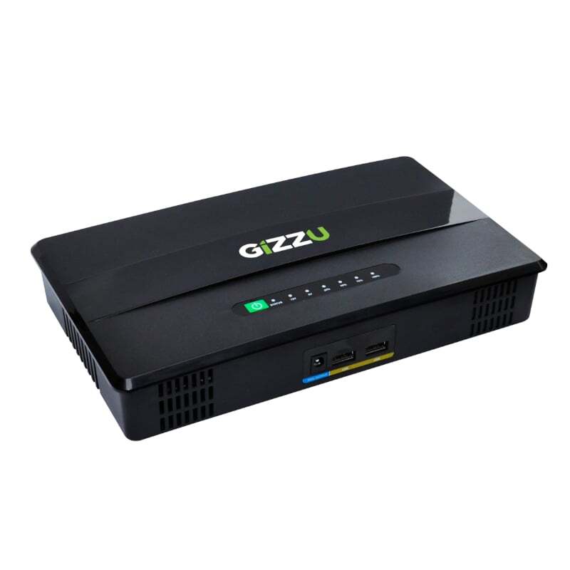 GIZZU 60W 65Wh 17600mAh Mini POE DC UPS Lithium – Black GIZZU 60W 65Wh 17600mAh Mini POE DC UPS Lithium – Black