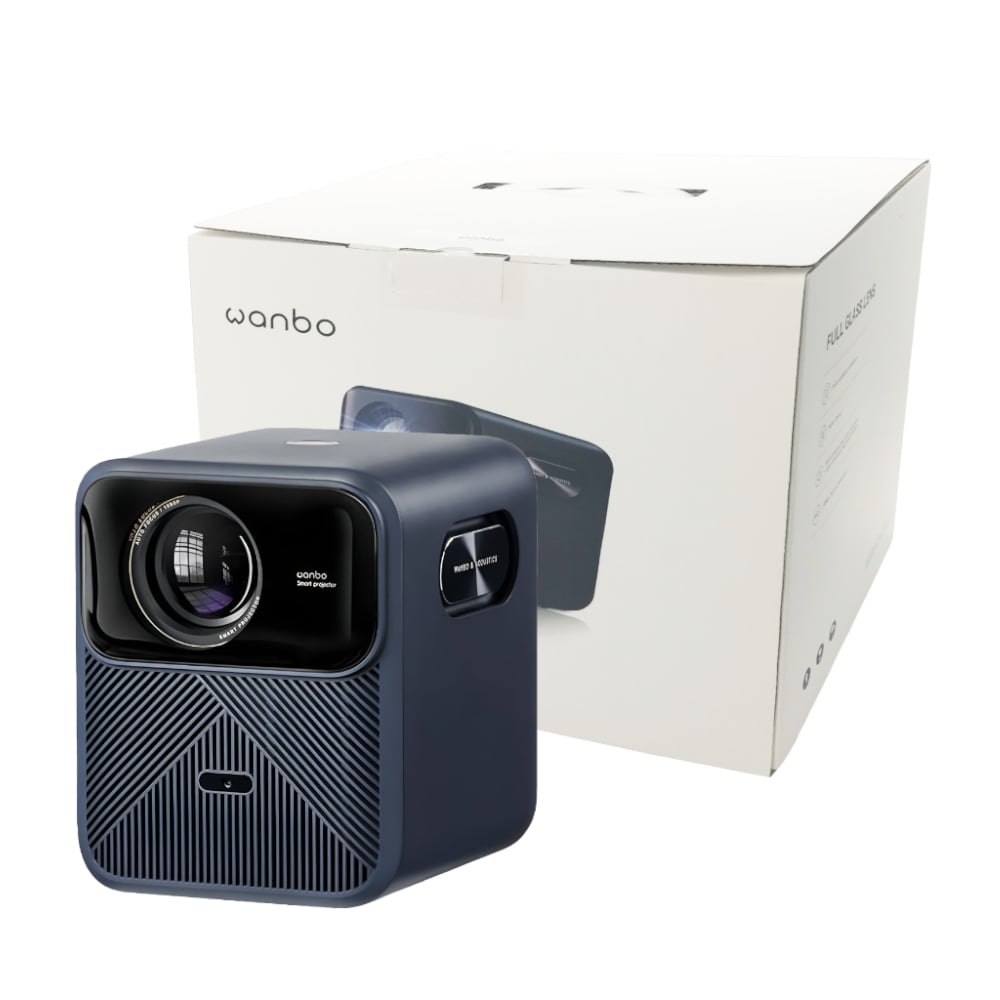 WANBO MOZART 1 PRO 1080P 900ANSI Android 11 Smart Home Theatre Projector – Dark Blue