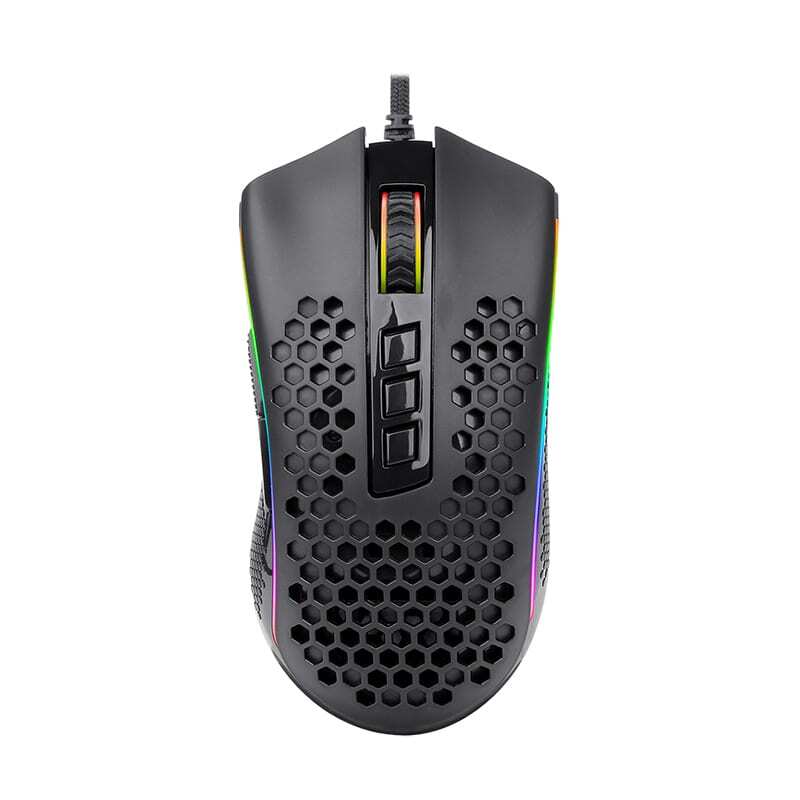 REDRAGON STORM 12400DPI 7 Buttons|Ergonomic Design Lightweight Body|RGB Backlit gaming Mouse – Black