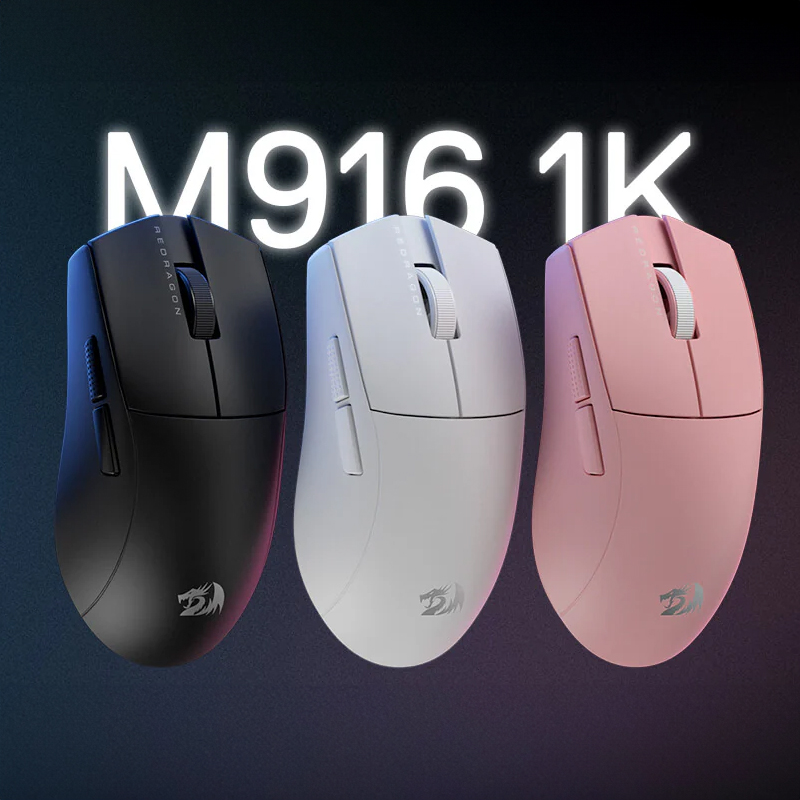 REDRAGON M916 PRO 1K 3-Mode Wireless Gaming Mouse – Pink
