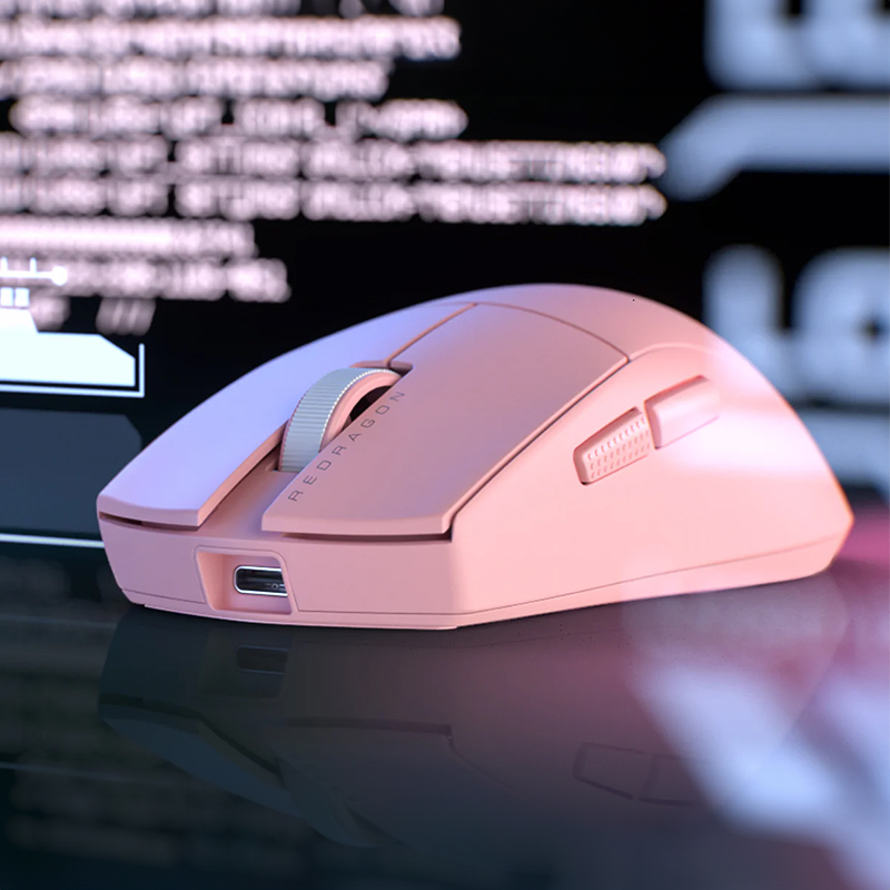 REDRAGON M916 PRO 1K 3-Mode Wireless Gaming Mouse – Pink