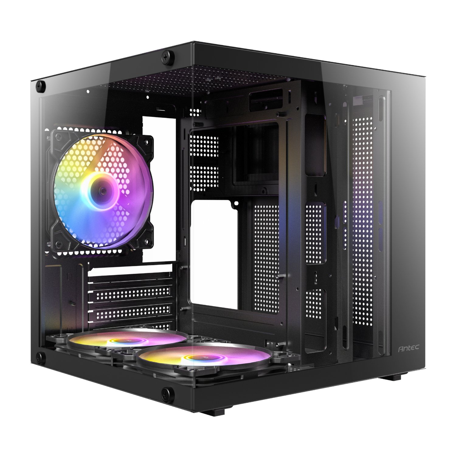 Antec VCX10M RGB Micro-ATX | ITX ARGB Mini -Tower Gaming Chassis – Black Antec VCX10M RGB Micro-ATX | ITX ARGB Mini -Tower Gaming Chassis – Black